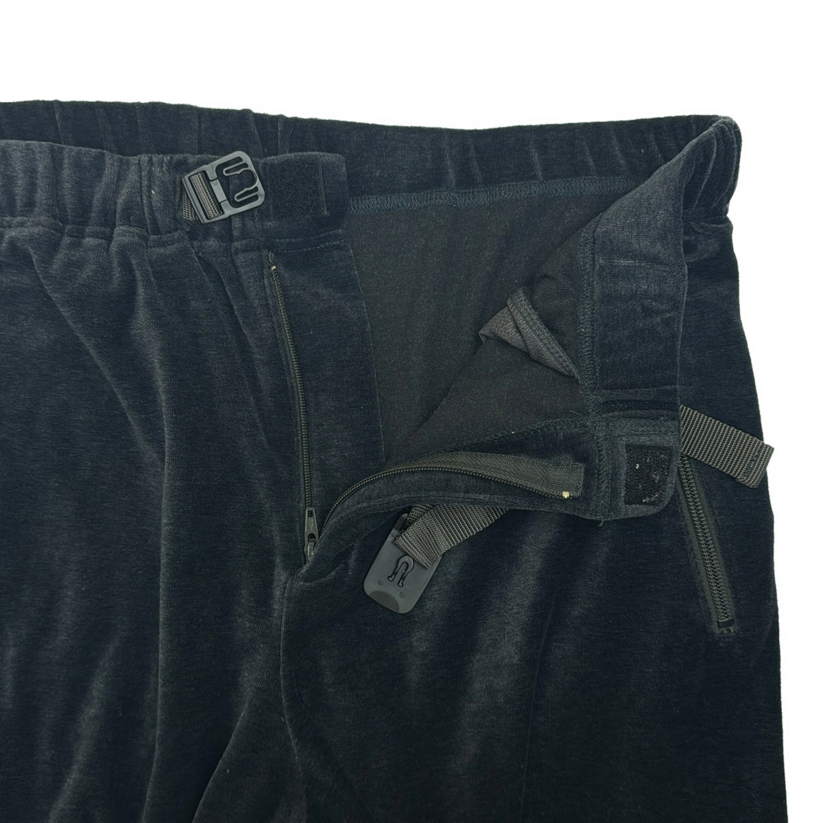 POST O'ALLS / ポストオーバーオールズ | #3602-V1 E-Z Top : poly/cotton velour / スウェット イージーパンツ | L | blue grey | メンズ