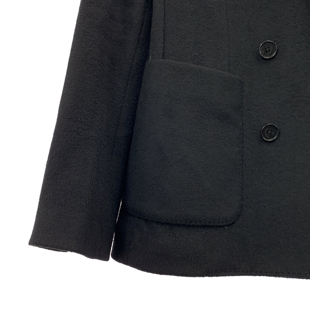 【美品】  POLO RALPH LAUREN / ポロラルフローレン | Logo Crest Brushed Blazer / 装飾 ロゴクレスト ブラッシュド ダブルブレスト ブレザー ジャケット | 2 | ブラック | レディース