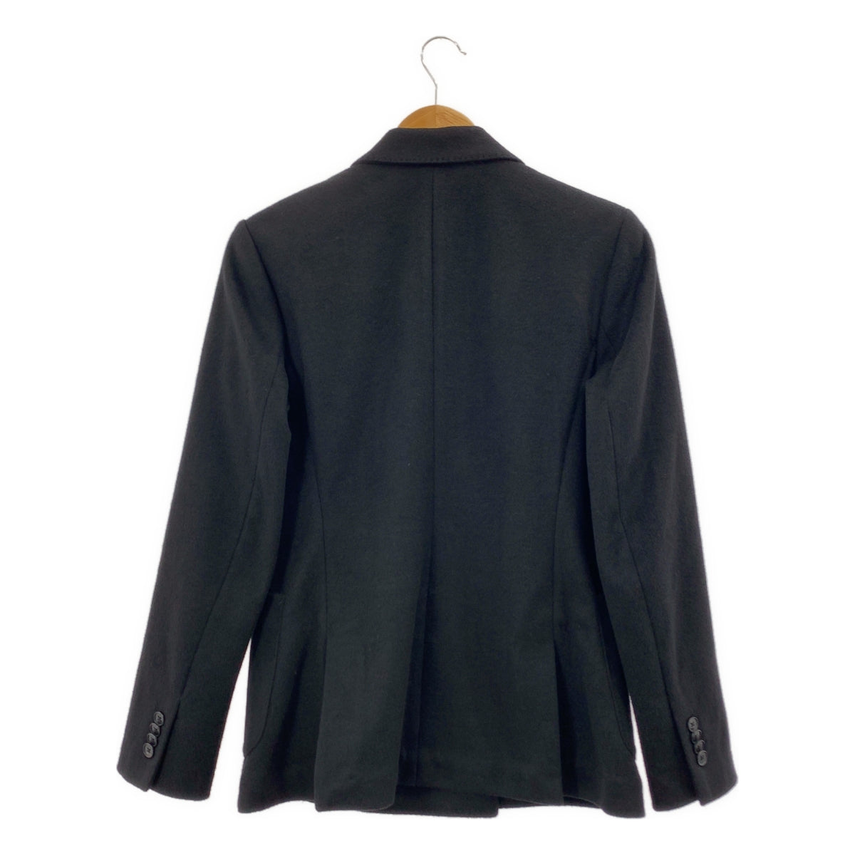 【美品】  POLO RALPH LAUREN / ポロラルフローレン | Logo Crest Brushed Blazer / 装飾 ロゴクレスト ブラッシュド ダブルブレスト ブレザー ジャケット | 2 | ブラック | レディース