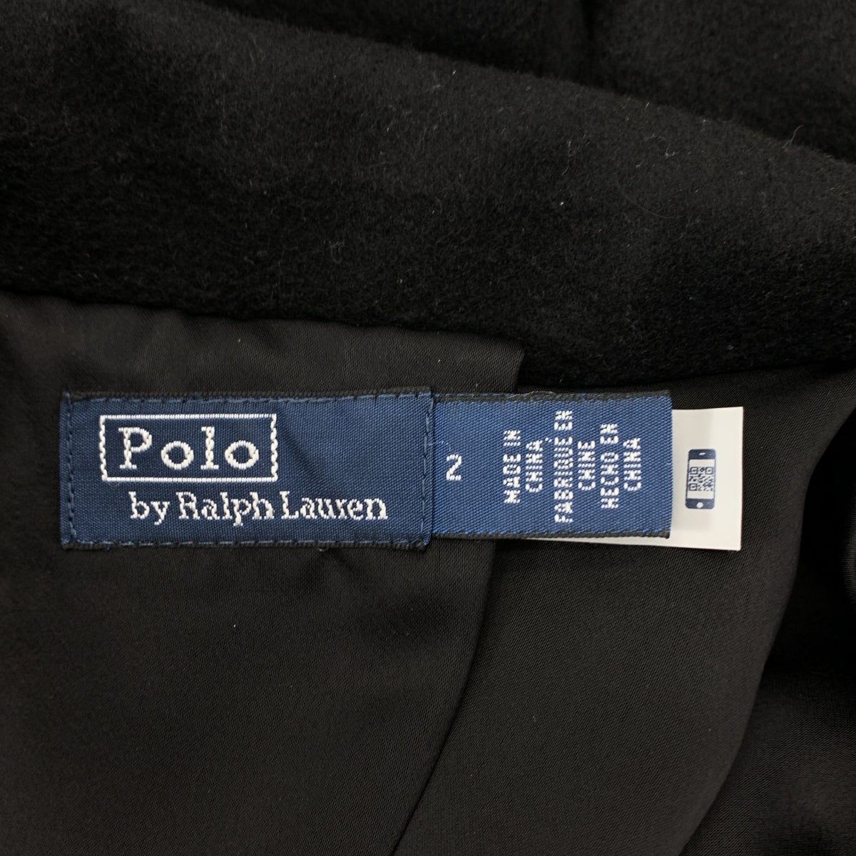【美品】  POLO RALPH LAUREN / ポロラルフローレン | Logo Crest Brushed Blazer / 装飾 ロゴクレスト ブラッシュド ダブルブレスト ブレザー ジャケット | 2 | ブラック | レディース