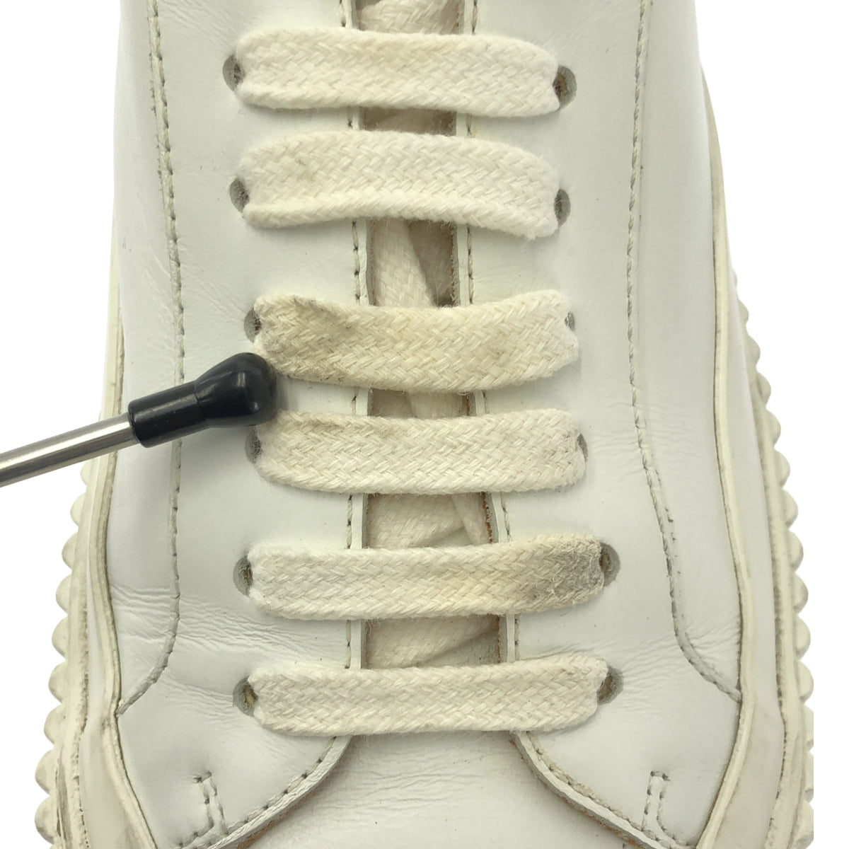 JIL SANDER / ジルサンダー | レザー プラットフォームスニーカー | 36 | ホワイト | レディース