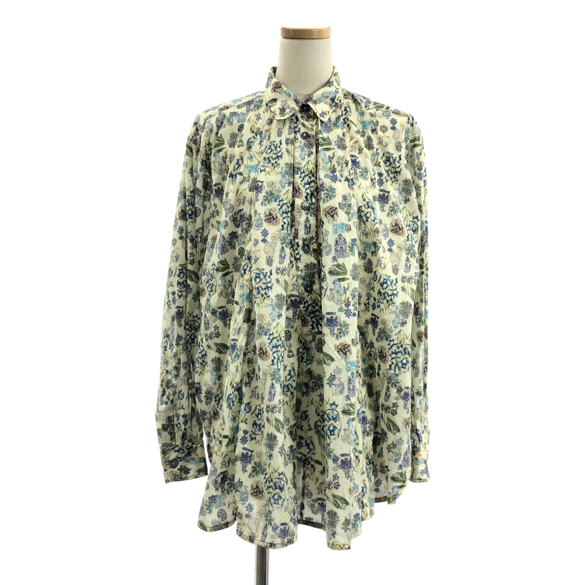 【美品】  MARNI / マルニ | コットン 総柄 オーバーシルエット プルオーバー シャツ ブラウス | 40 | マルチカラー | レディース