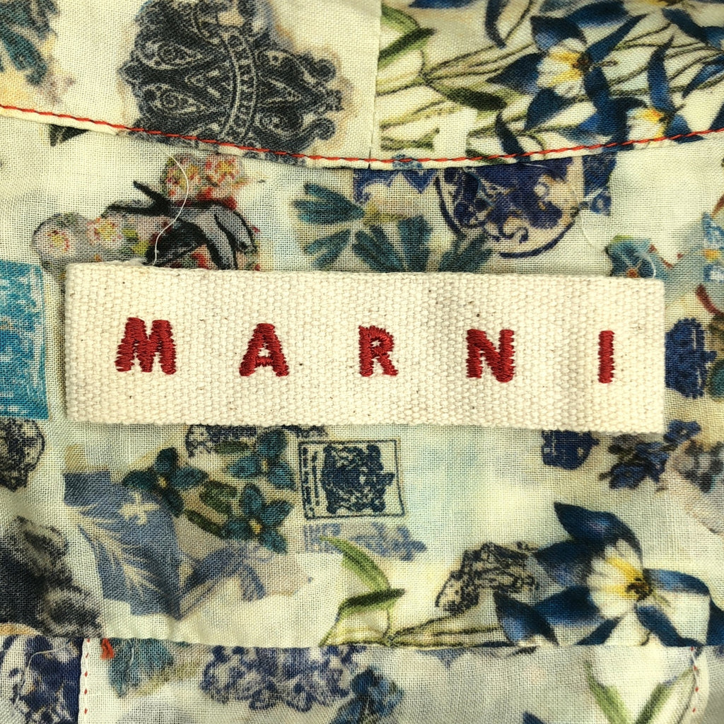 【美品】  MARNI / マルニ | コットン 総柄 オーバーシルエット プルオーバー シャツ ブラウス | 40 | マルチカラー | レディース