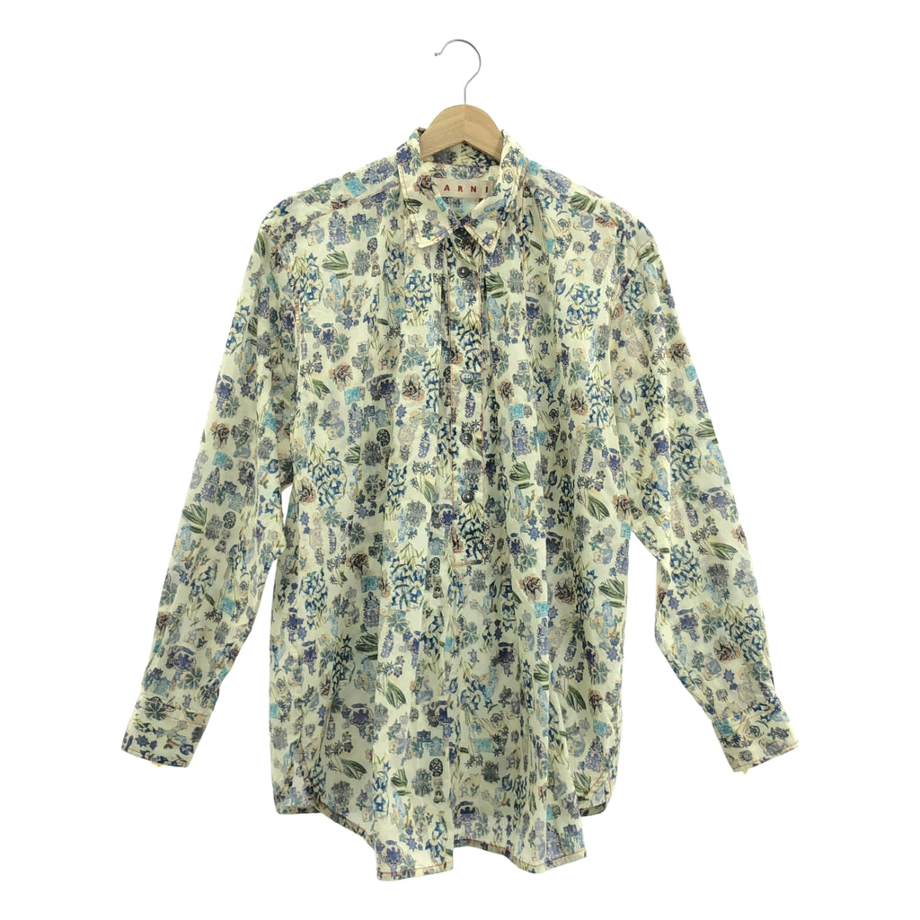 【美品】  MARNI / マルニ | コットン 総柄 オーバーシルエット プルオーバー シャツ ブラウス | 40 | マルチカラー | レディース