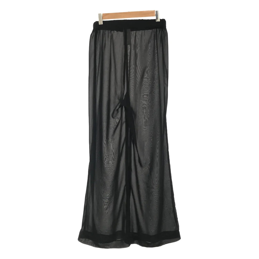 LEINWANDE / ラインヴァンド | シアー イージーパンツ | F | ブラック | レディース