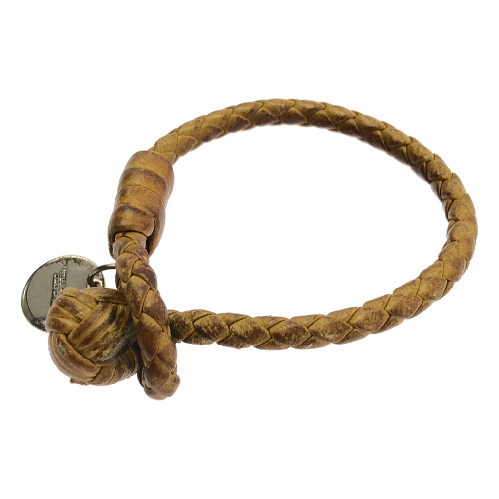 BOTTEGA VENETA / 보테가 베네타 | 가죽 인트레치아토 팔찌 | 브라운 | 여성