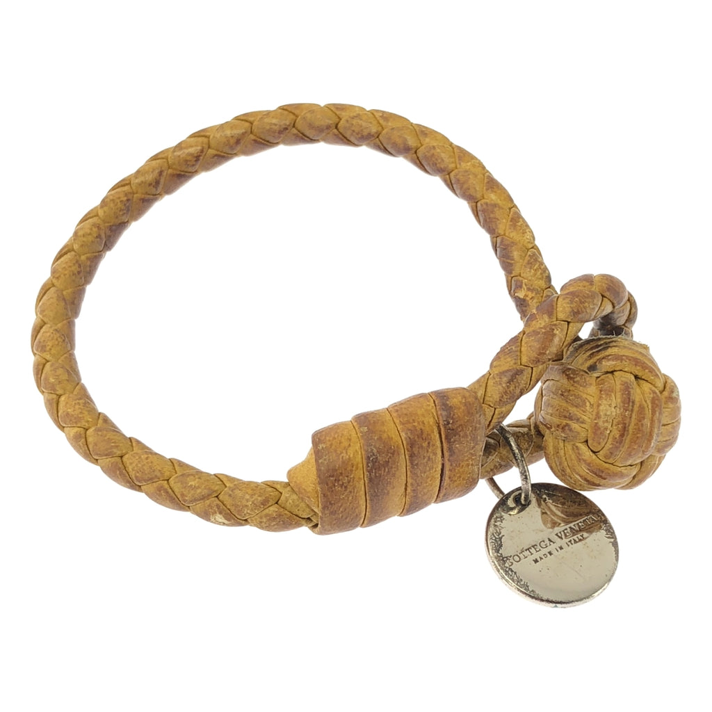 BOTTEGA VENETA / 보테가 베네타 | 가죽 인트레치아토 팔찌 | 브라운 | 여성