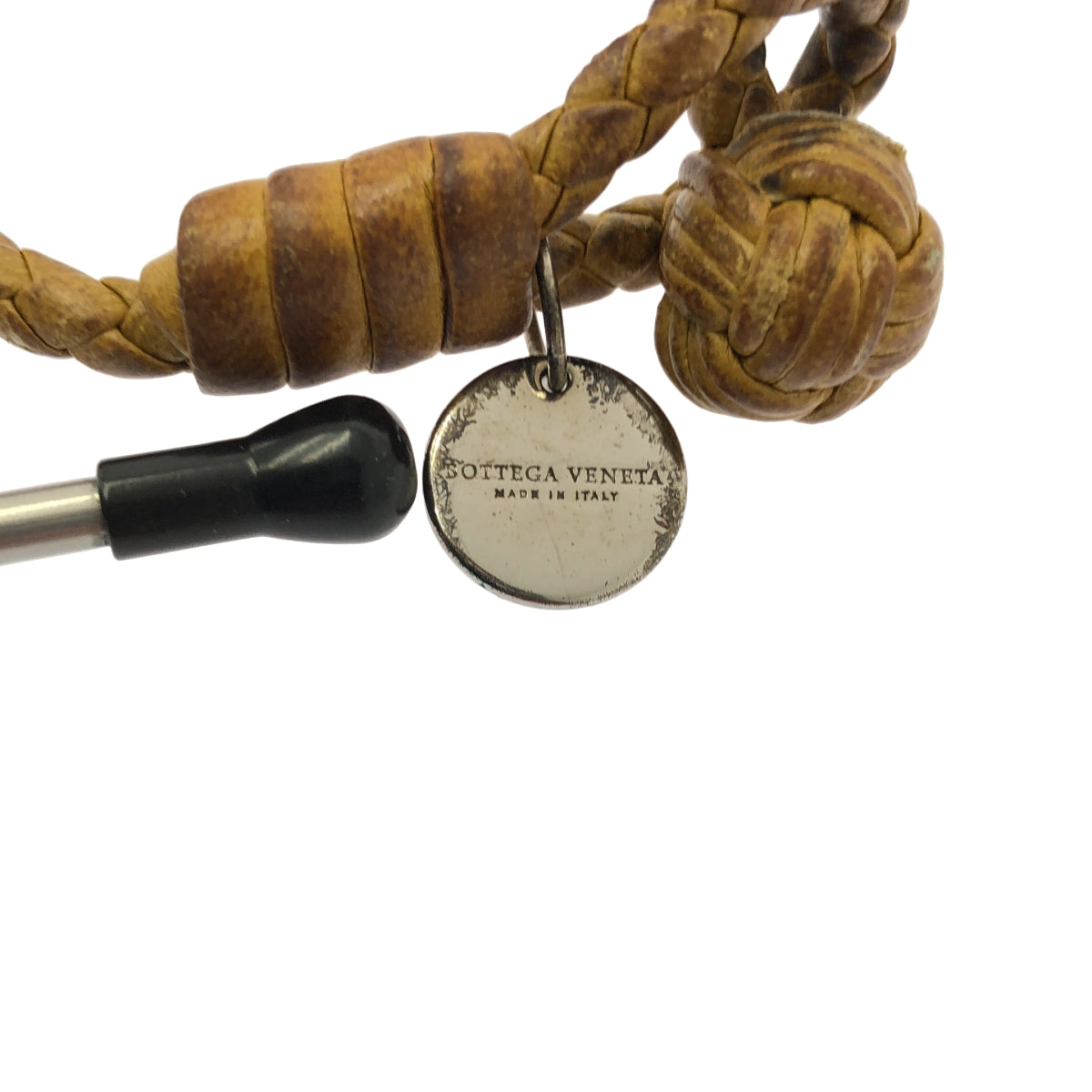 BOTTEGA VENETA / 보테가 베네타 | 가죽 인트레치아토 팔찌 | 브라운 | 여성