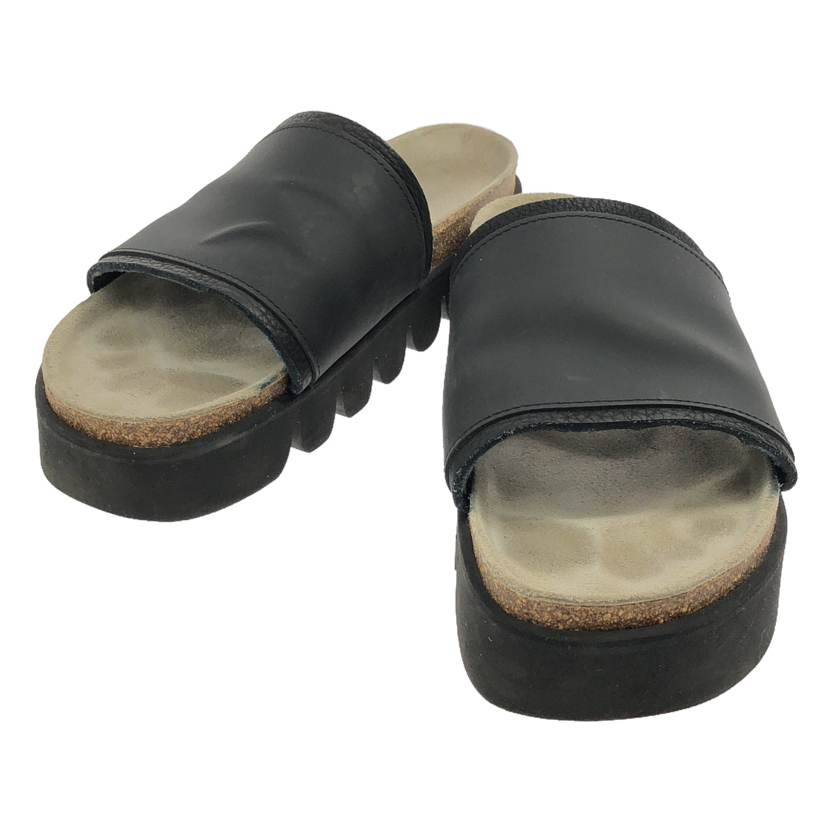 Hender scheme | Caterpillar Leather Kamaboko Sole Sandals | Black | Men's