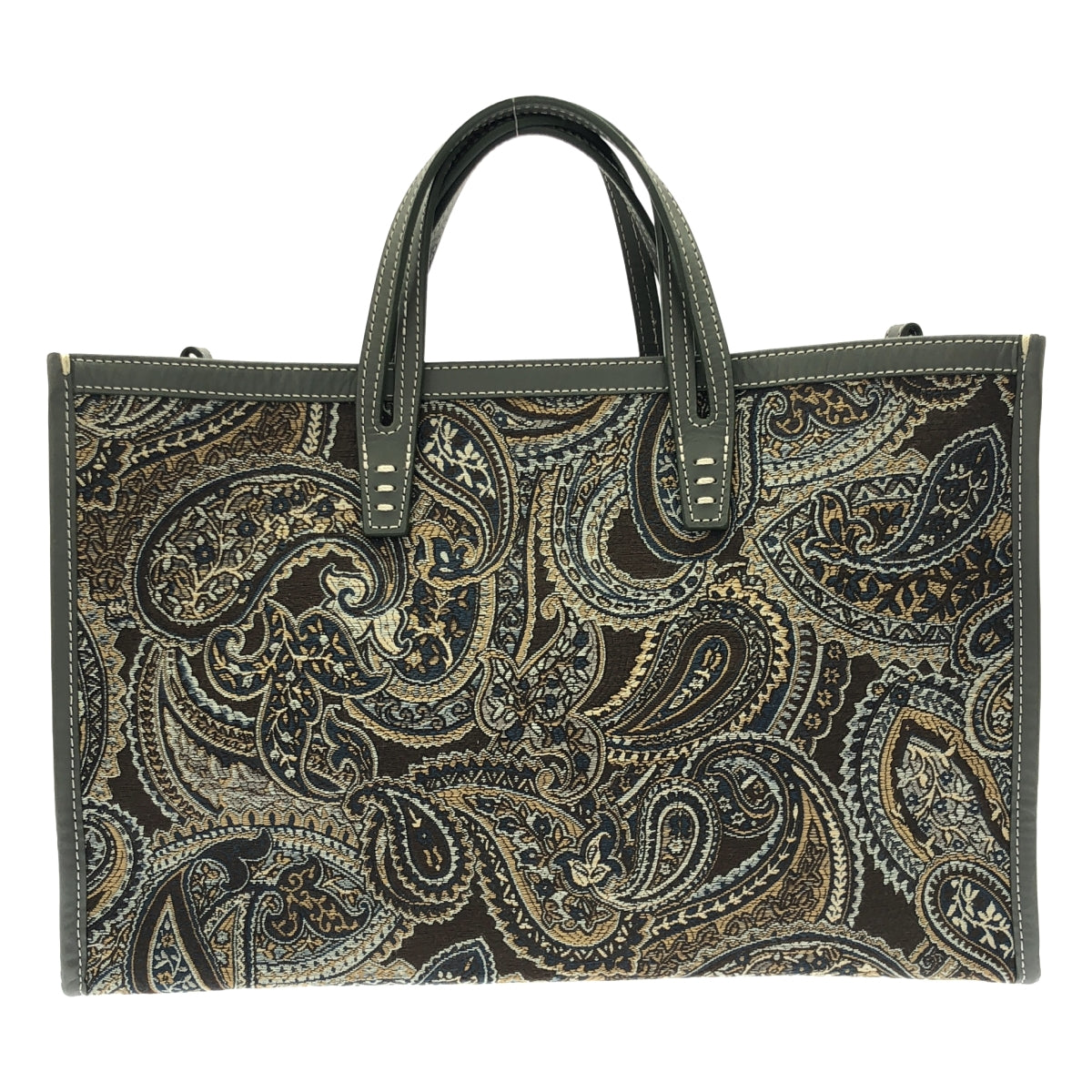 假期 | 麵包 / 雙向佩斯利刺繡手提包（帶單肩包和小袋）|