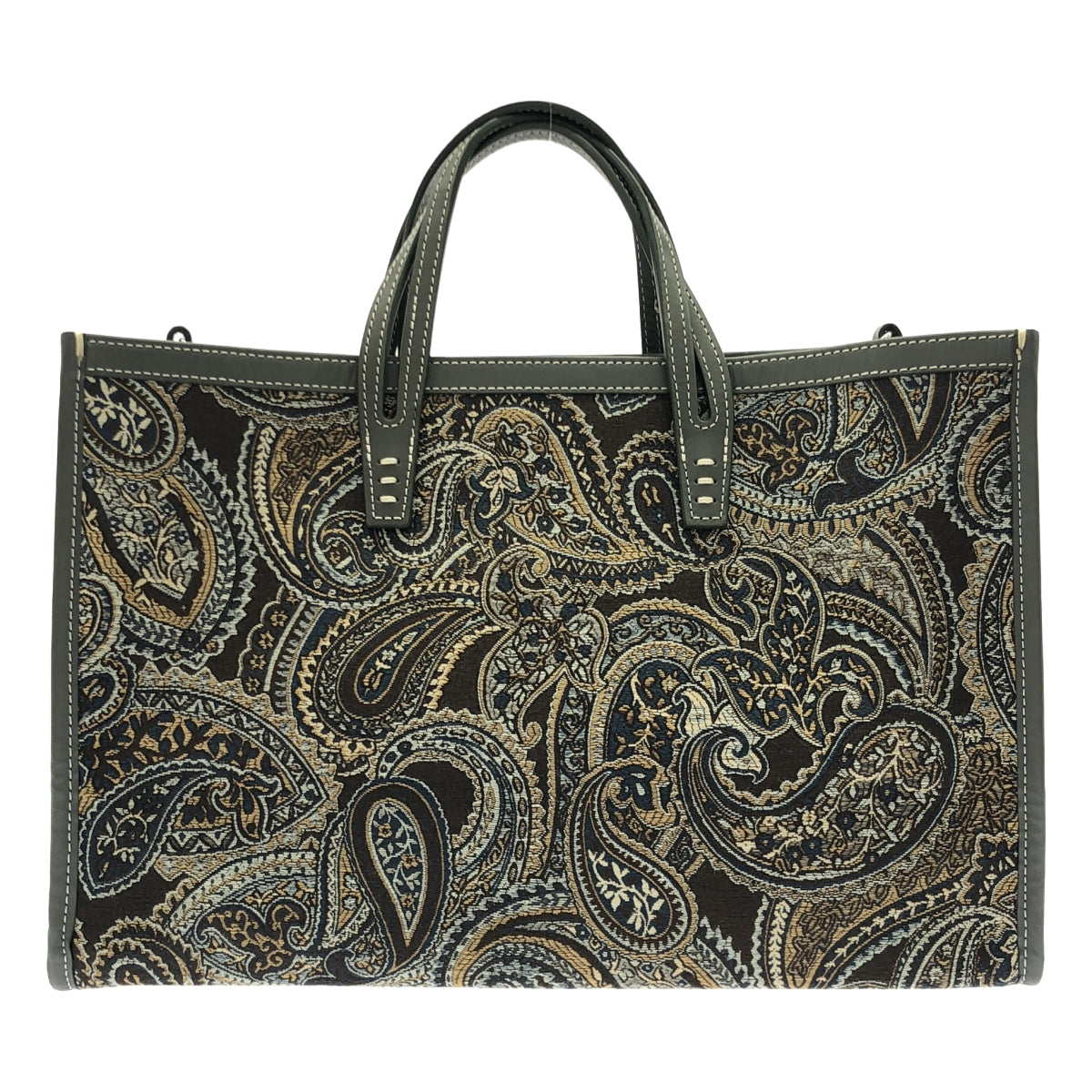 假期 | 麵包 / 雙向佩斯利刺繡手提包（帶單肩包和小袋）|