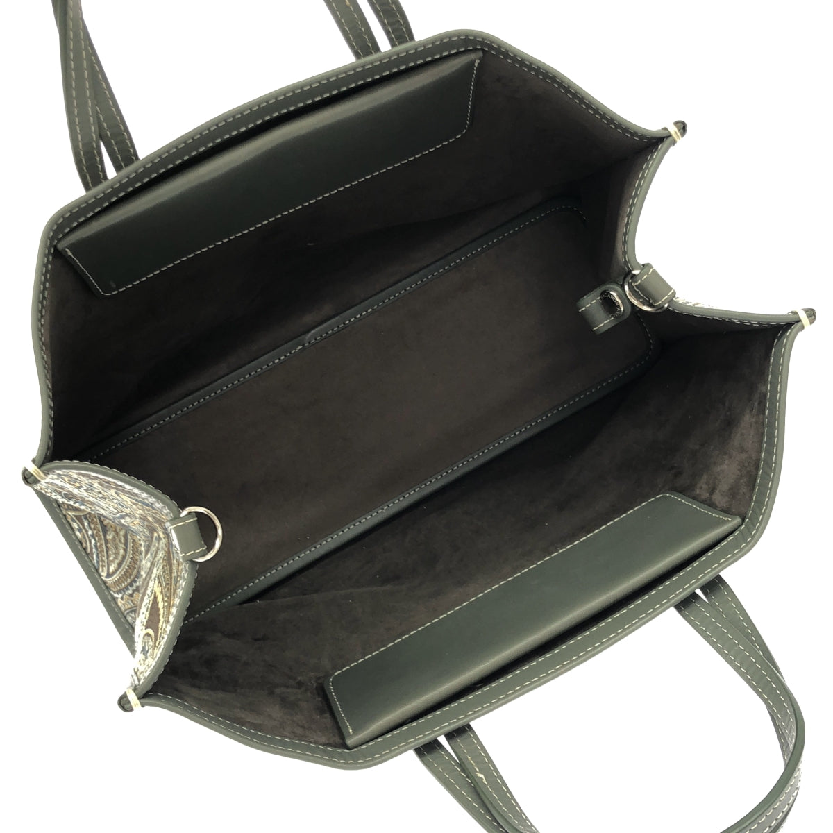 假期 | 麵包 / 雙向佩斯利刺繡手提包（帶單肩包和小袋）|