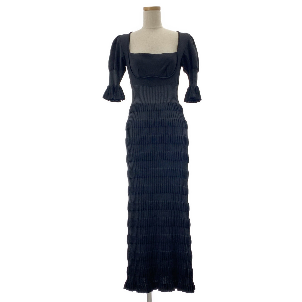 FETICO / フェティコ | THE TOKYO別注 STRIPE KNIT HALF SLEEVE DRESS ニット ワンピース | F | レディース