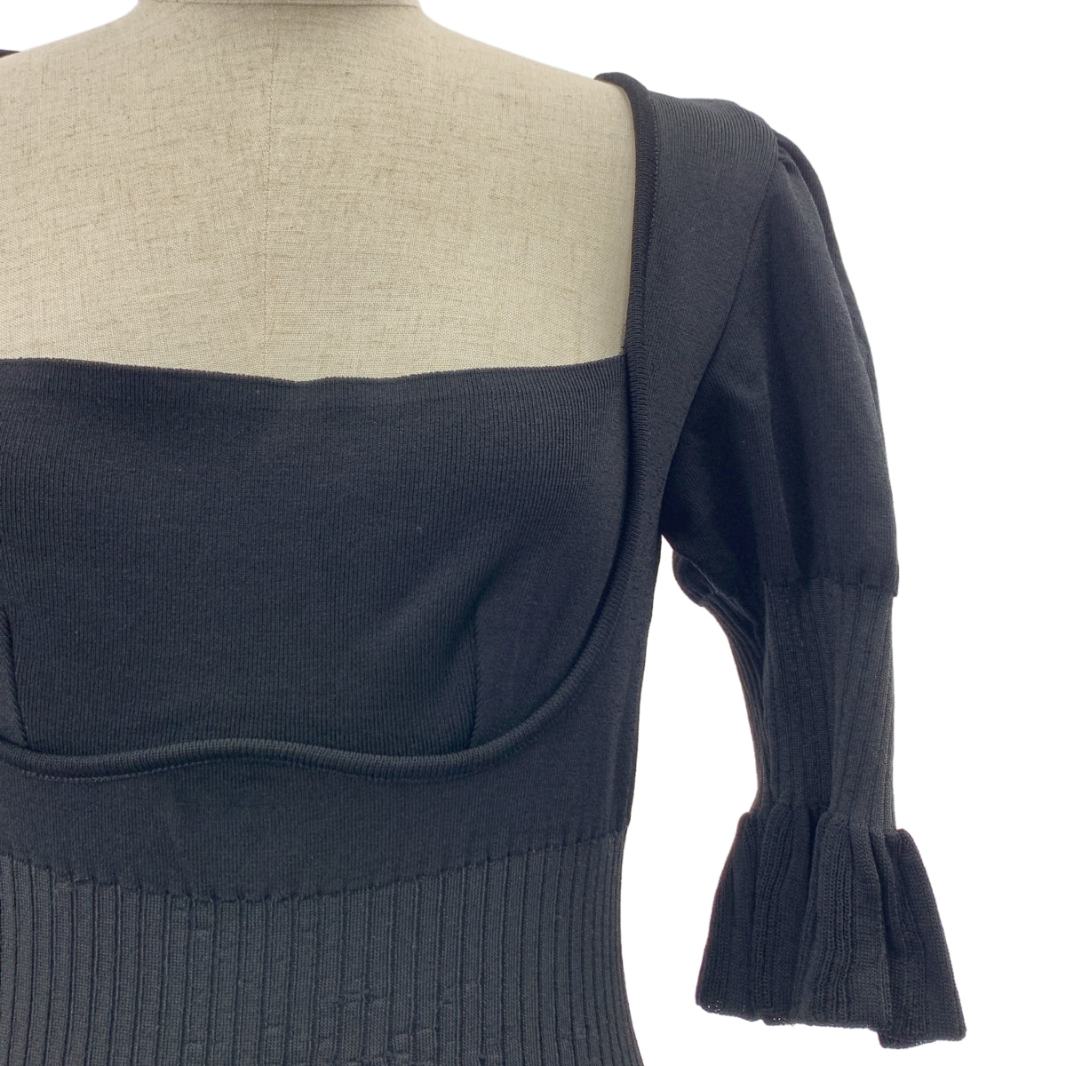 FETICO / フェティコ | THE TOKYO別注 STRIPE KNIT HALF SLEEVE DRESS ニット ワンピース | F | レディース