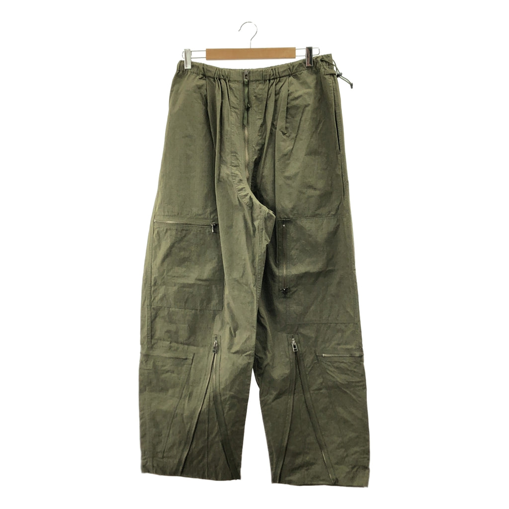 【미품】 Product Twelve / 제품 투엘브 | 2022AW | Flight Pants / 밀리터리 플라이트 카고 와이드 팬츠 | 3 | 카키 | 남성