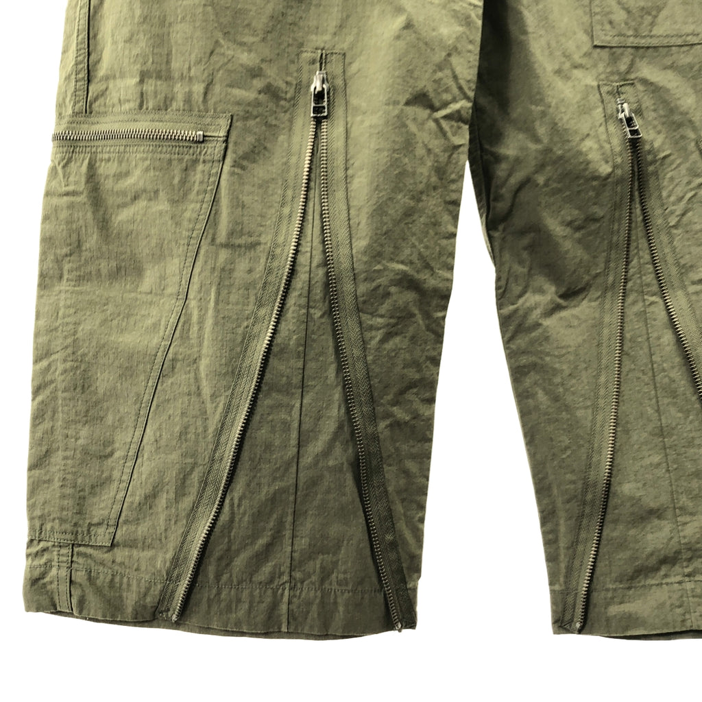【미품】 Product Twelve / 제품 투엘브 | 2022AW | Flight Pants / 밀리터리 플라이트 카고 와이드 팬츠 | 3 | 카키 | 남성