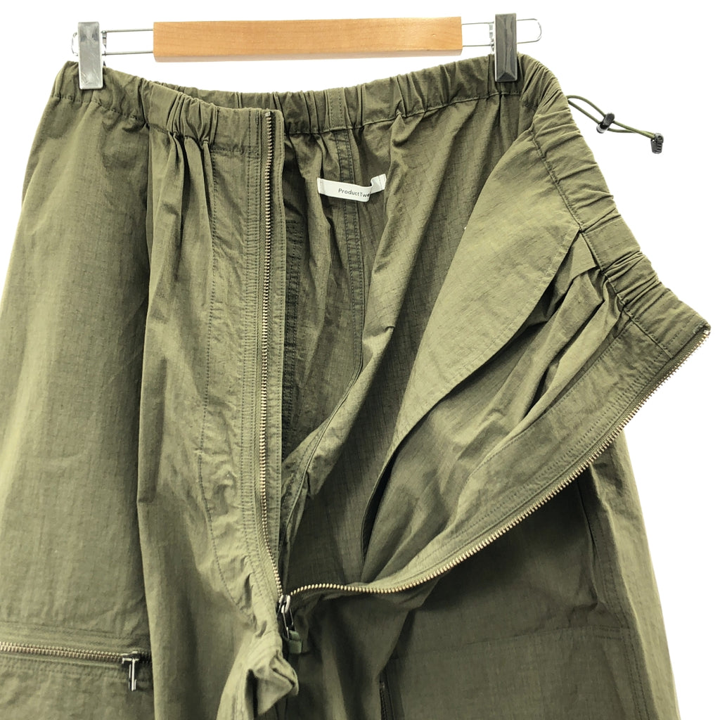 【미품】 Product Twelve / 제품 투엘브 | 2022AW | Flight Pants / 밀리터리 플라이트 카고 와이드 팬츠 | 3 | 카키 | 남성
