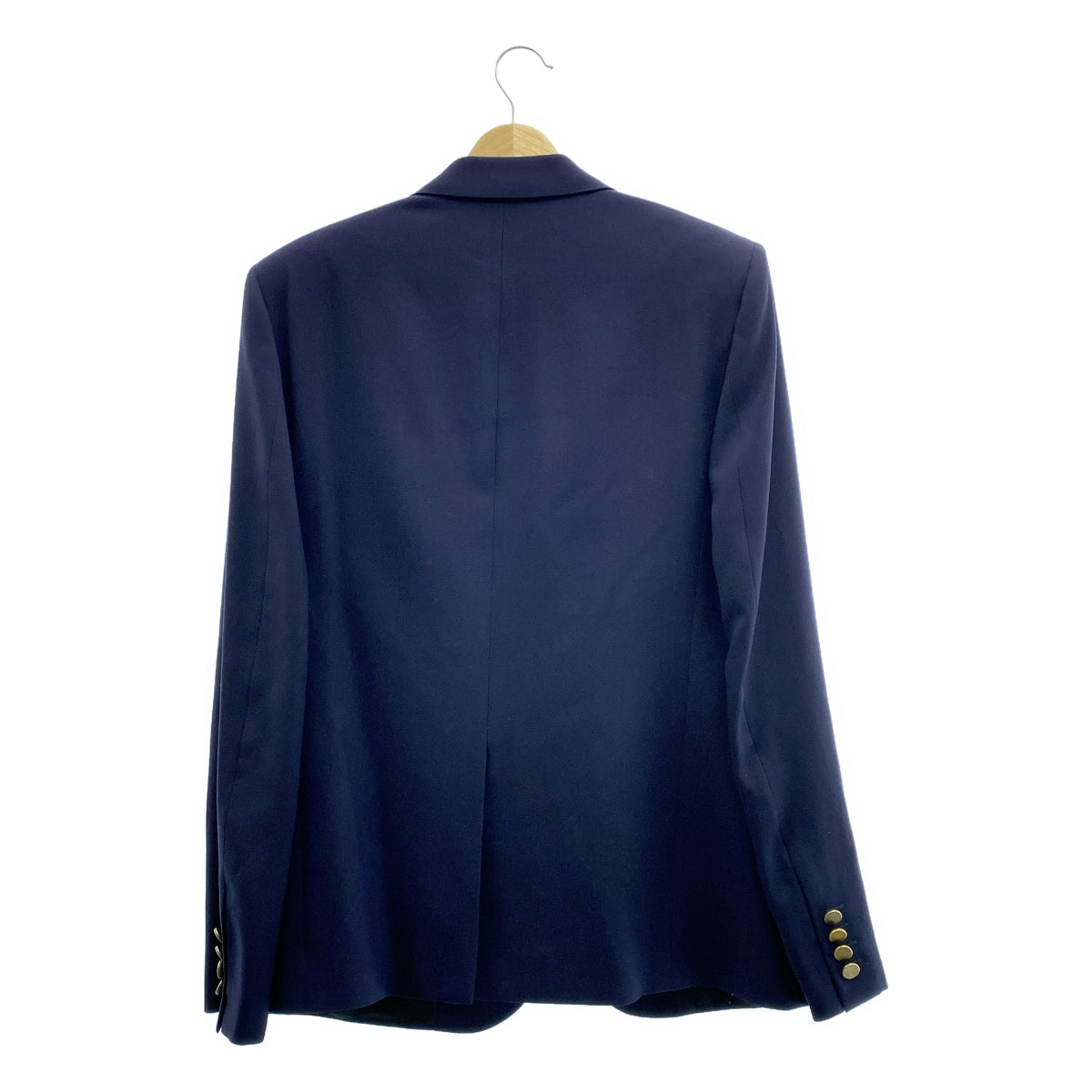 SAINT LAURENT PARIS | 金色扣環缺口翻領羊毛修身外套 | 尺寸 48 | 男款