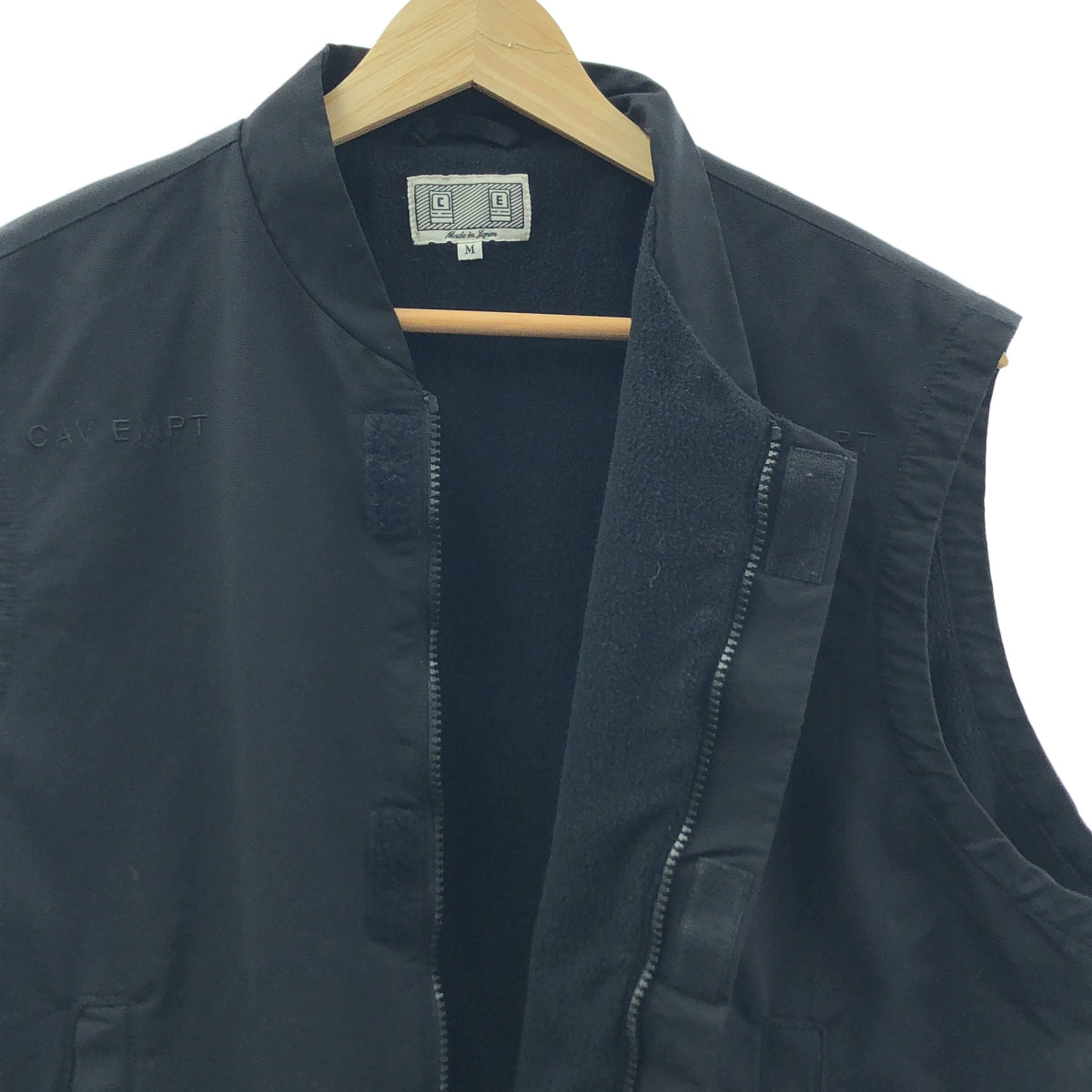 C.E / シーイー | 2023SS | FLEECE LINING VEST フリースライニングベスト コットンナイロンクロス | M | ブラック | メンズ