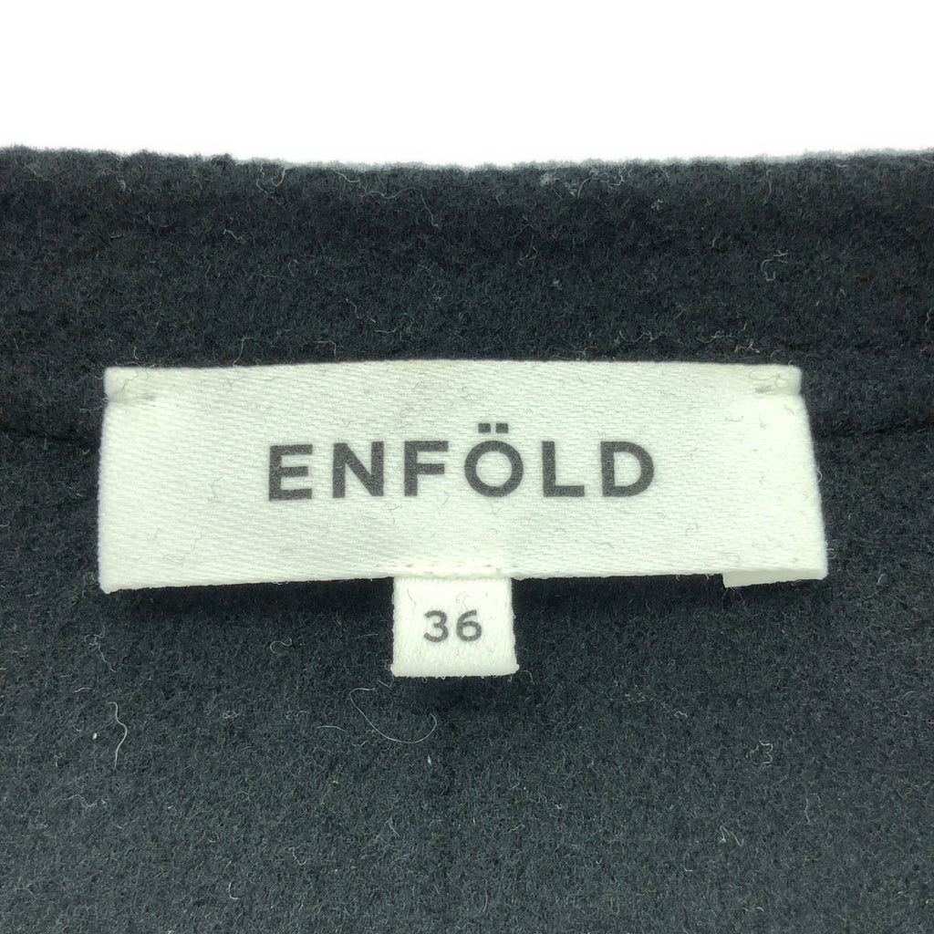 ENFOLD / 엠 폴드 | 울 리버 카 디코트 | 36 | 블랙 | 여성