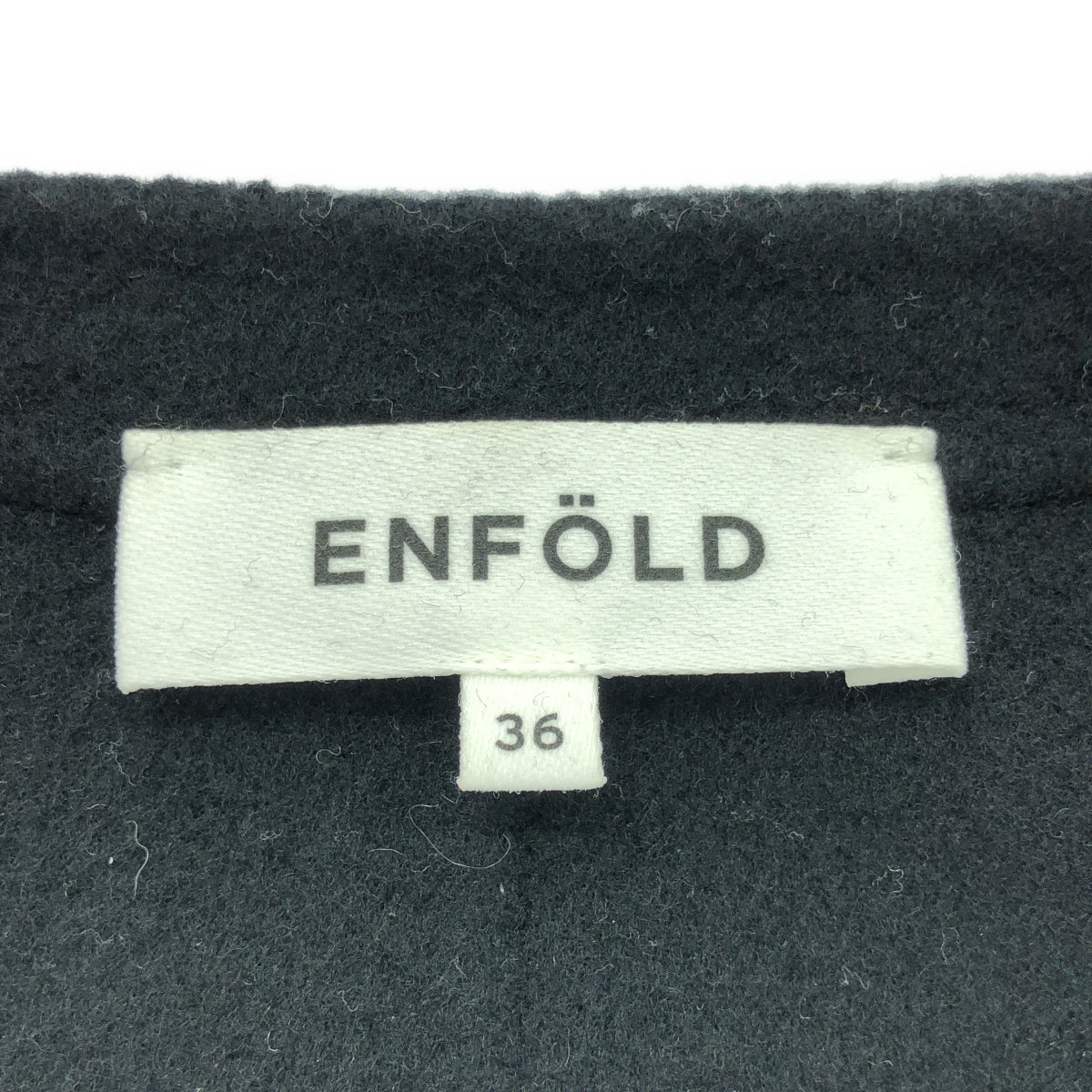 ENFOLD / 엠 폴드 | 울 리버 카 디코트 | 36 | 블랙 | 여성