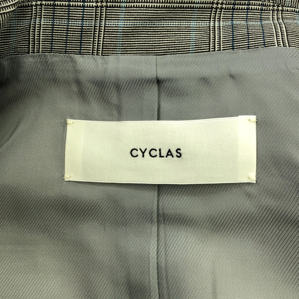 CYCLAS / シクラス | グレンチェック サイドスリット ロング ベスト | 34 | マルチカラー | レディース