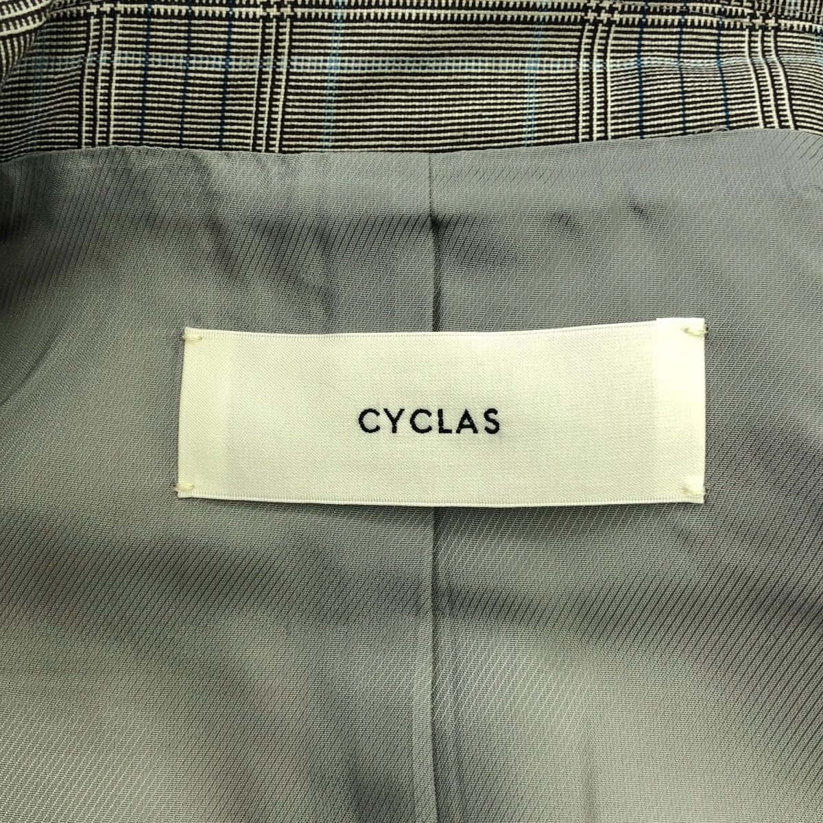 CYCLAS / シクラス | グレンチェック サイドスリット ロング ベスト | 34 | マルチカラー | レディース