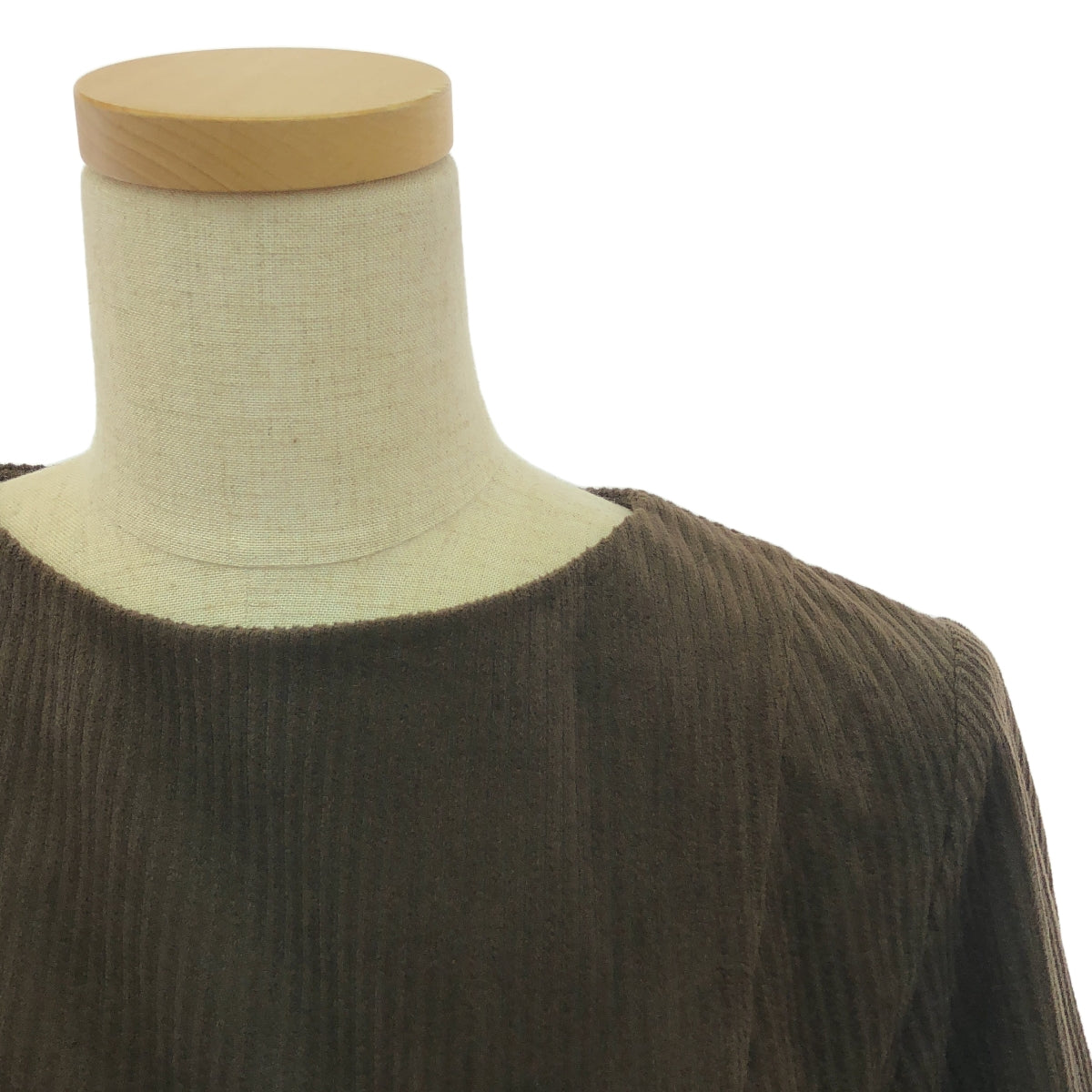 foufou / foufou |燈芯絨圓領連身裙 / 燈芯絨連身裙 | 1 |棕色 |女性的