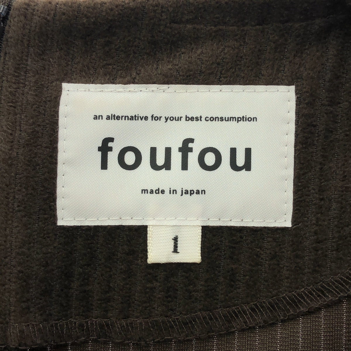 foufou / foufou |燈芯絨圓領連身裙 / 燈芯絨連身裙 | 1 |棕色 |女性的