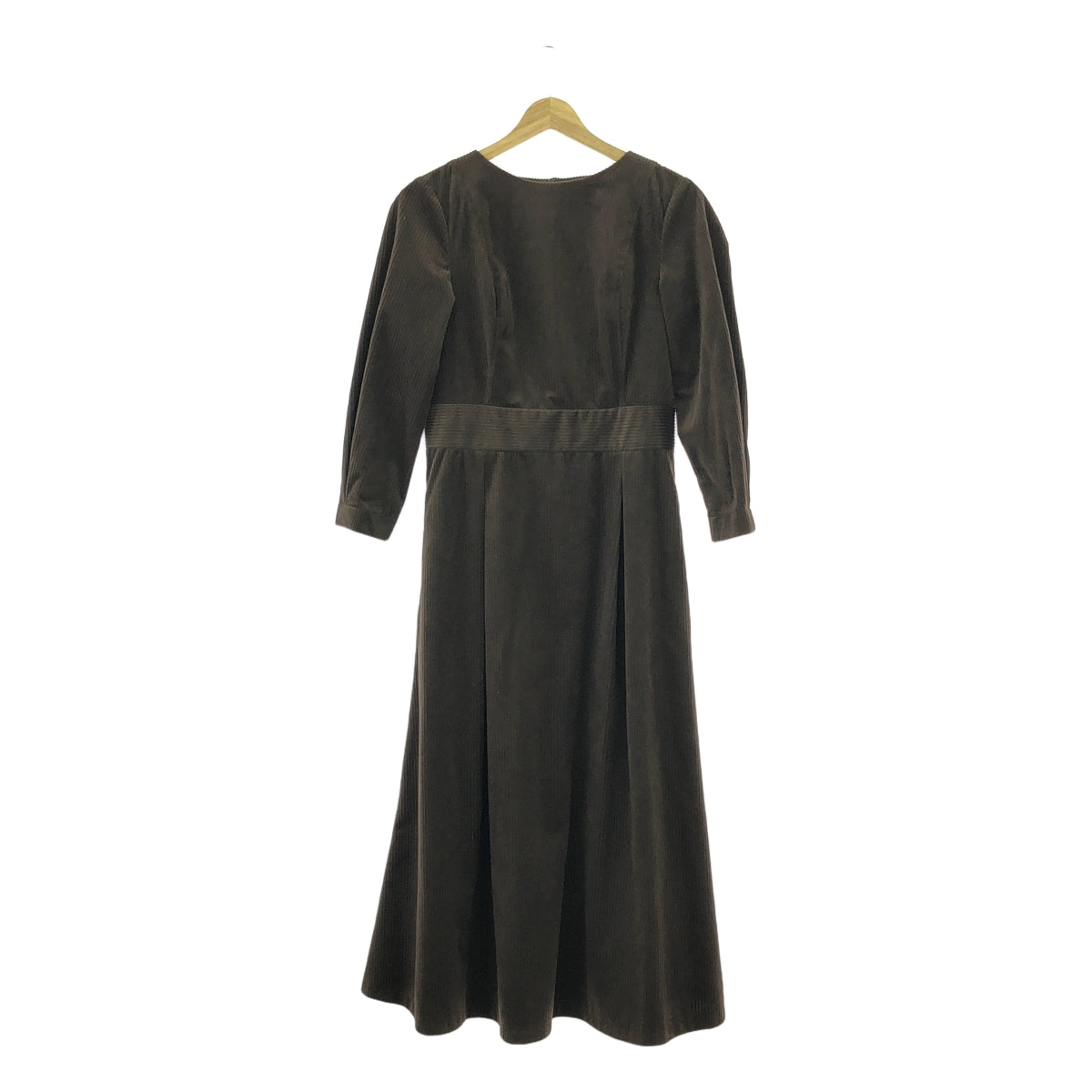 foufou / foufou |燈芯絨圓領連身裙 / 燈芯絨連身裙 | 1 |棕色 |女性的