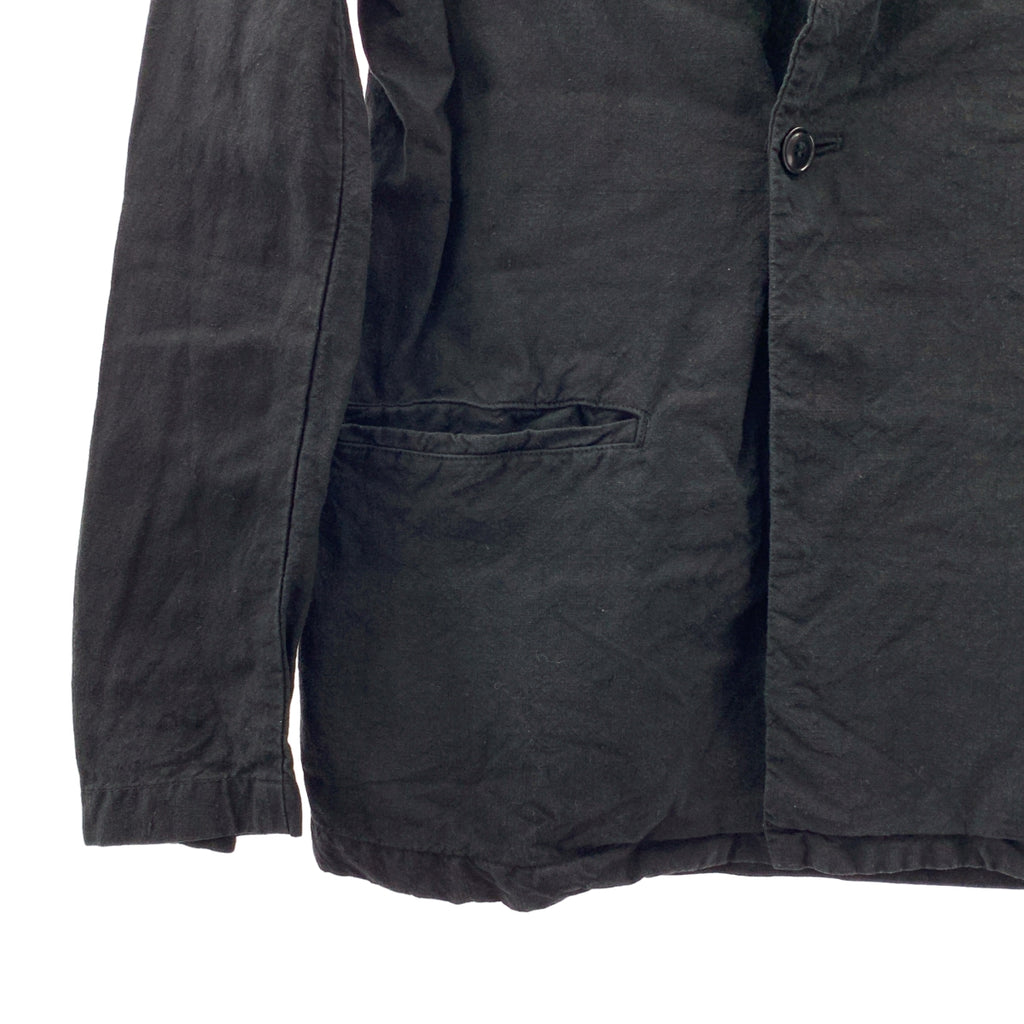 CONFECT / コンフェクト | セットアップ リネン 製品染め シングルジャケット / タック スラックス パンツ | 3 | ブラック | メンズ