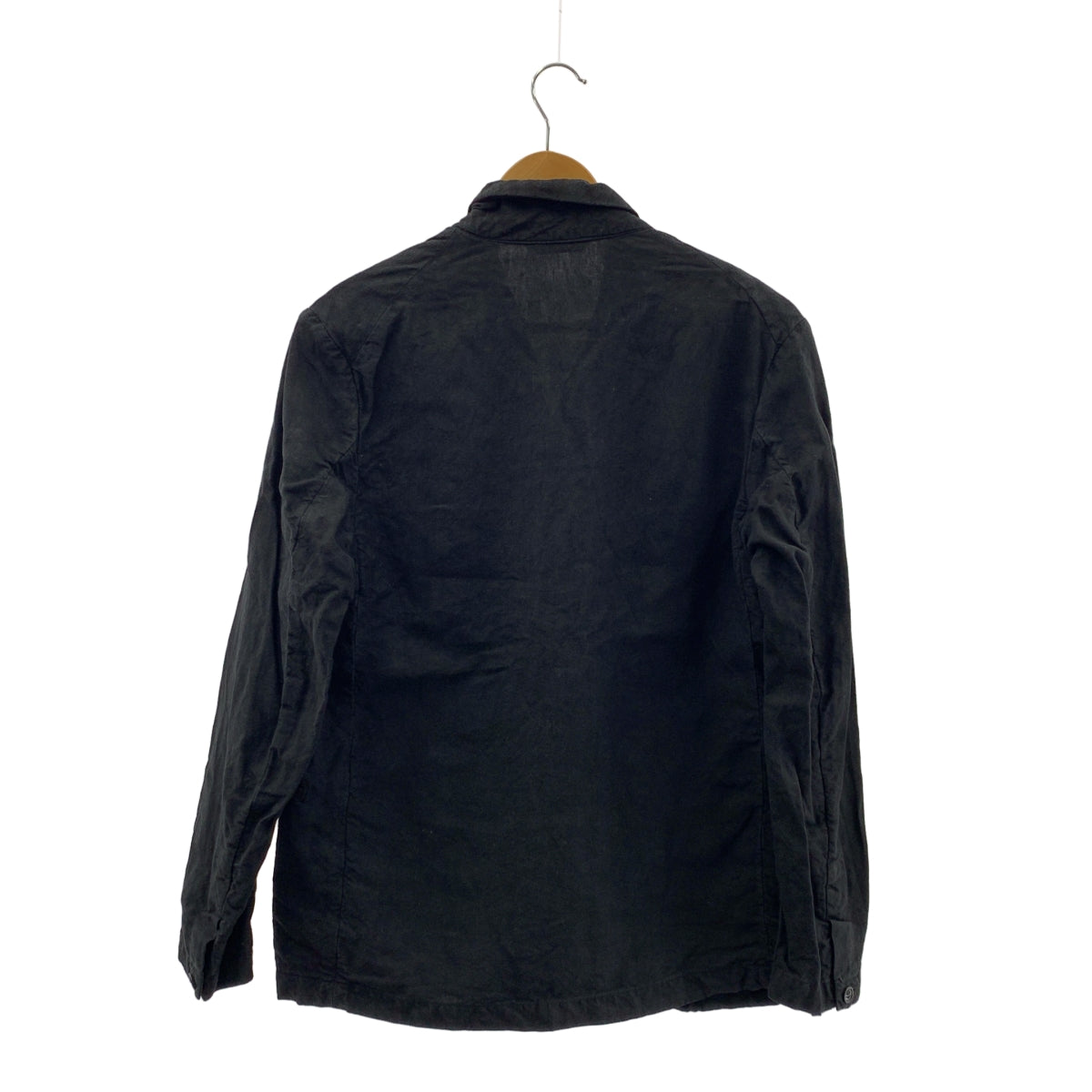 CONFECT / コンフェクト | セットアップ リネン 製品染め シングルジャケット / タック スラックス パンツ | 3 | ブラック | メンズ