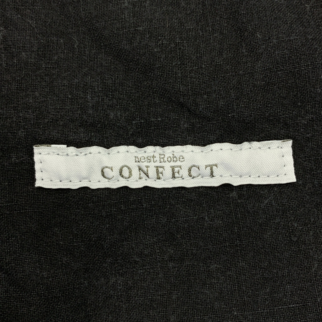 CONFECT / コンフェクト | セットアップ リネン 製品染め シングルジャケット / タック スラックス パンツ | 3 | ブラック | メンズ