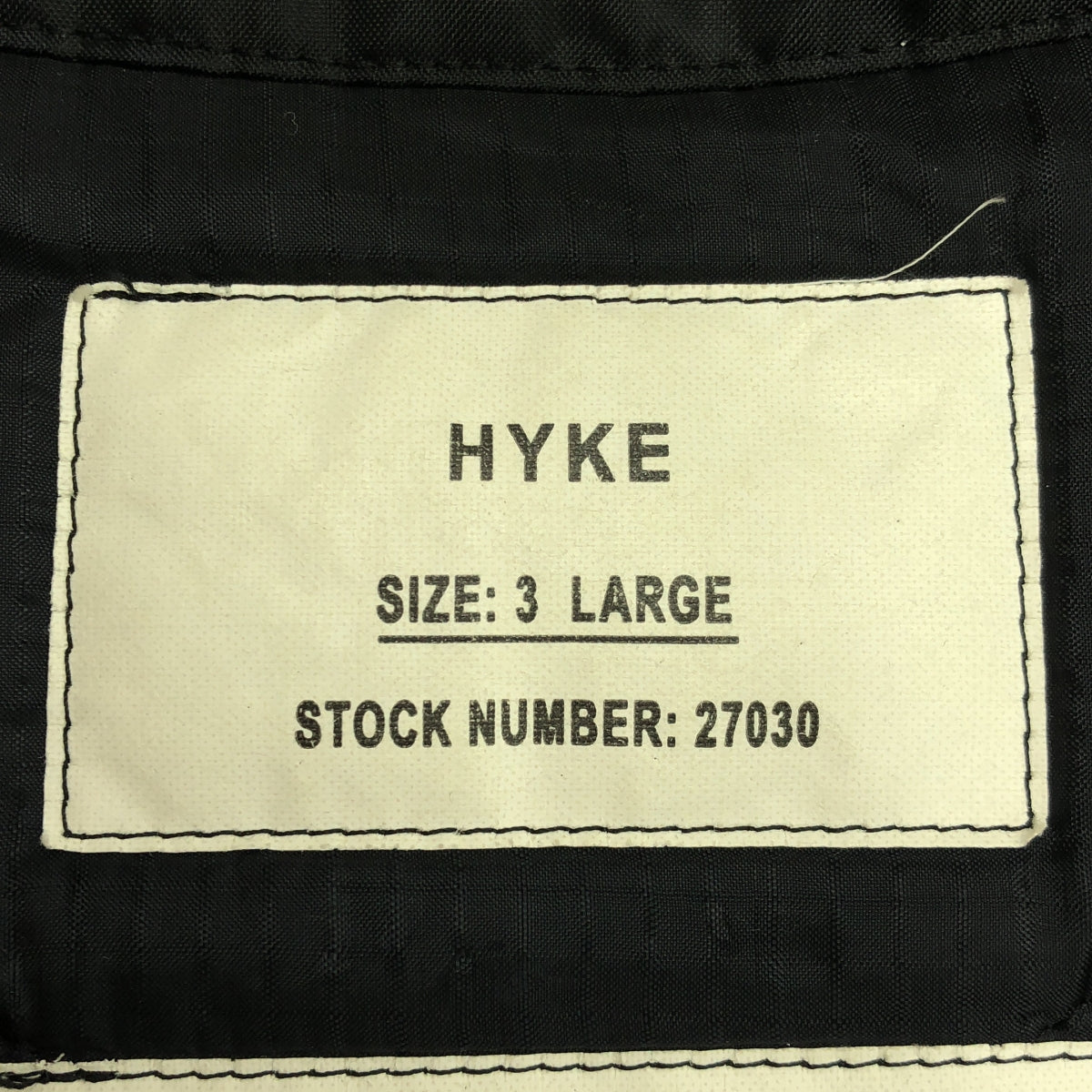 HYKE / ハイク | キルティング ノーカラー ミリタリー ライナージャケット | 3 | ブラック | レディース