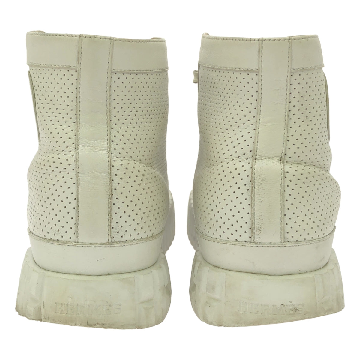 HERMES / エルメス | クライム パンチングレザー ハイカットスニーカー | 35 | ホワイト | レディース