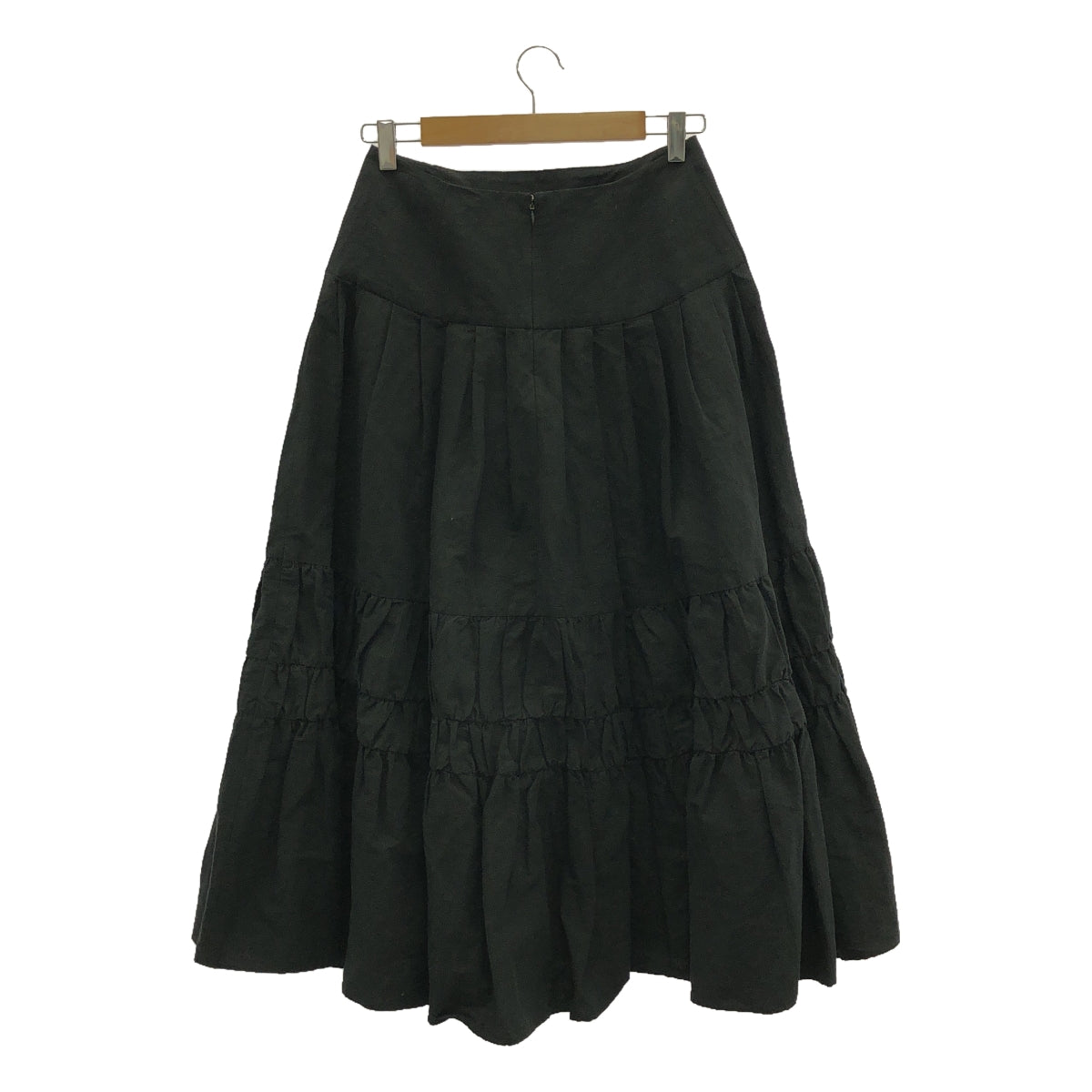 馬提尼克島遺產 / 馬提尼克島遺產 |棉麻打字機分層裙 | 2 |黑色 |女性的