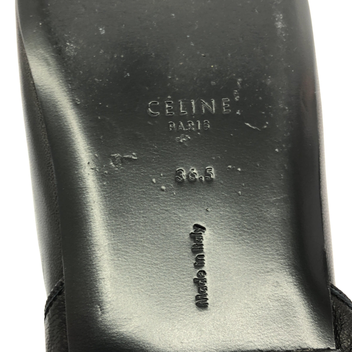 CELINE / セリーヌ | フィービー期 レザー ポインテッドトゥ フラットシューズ | 36 1/2 | ブラック | レディース