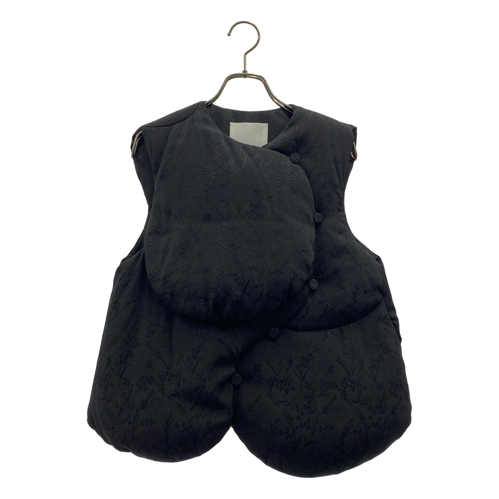 Mame Kurogouchi / 마메쿠로고우치 | 2025AW | Floral Jacquard Rounded Down Vest 플로럴 자가드 라운드 다운 베스트 | 1 |