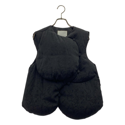 Mame Kurogouchi / 마메쿠로고우치 | 2025AW | Floral Jacquard Rounded Down Vest 플로럴 자가드 라운드 다운 베스트 | 1 |