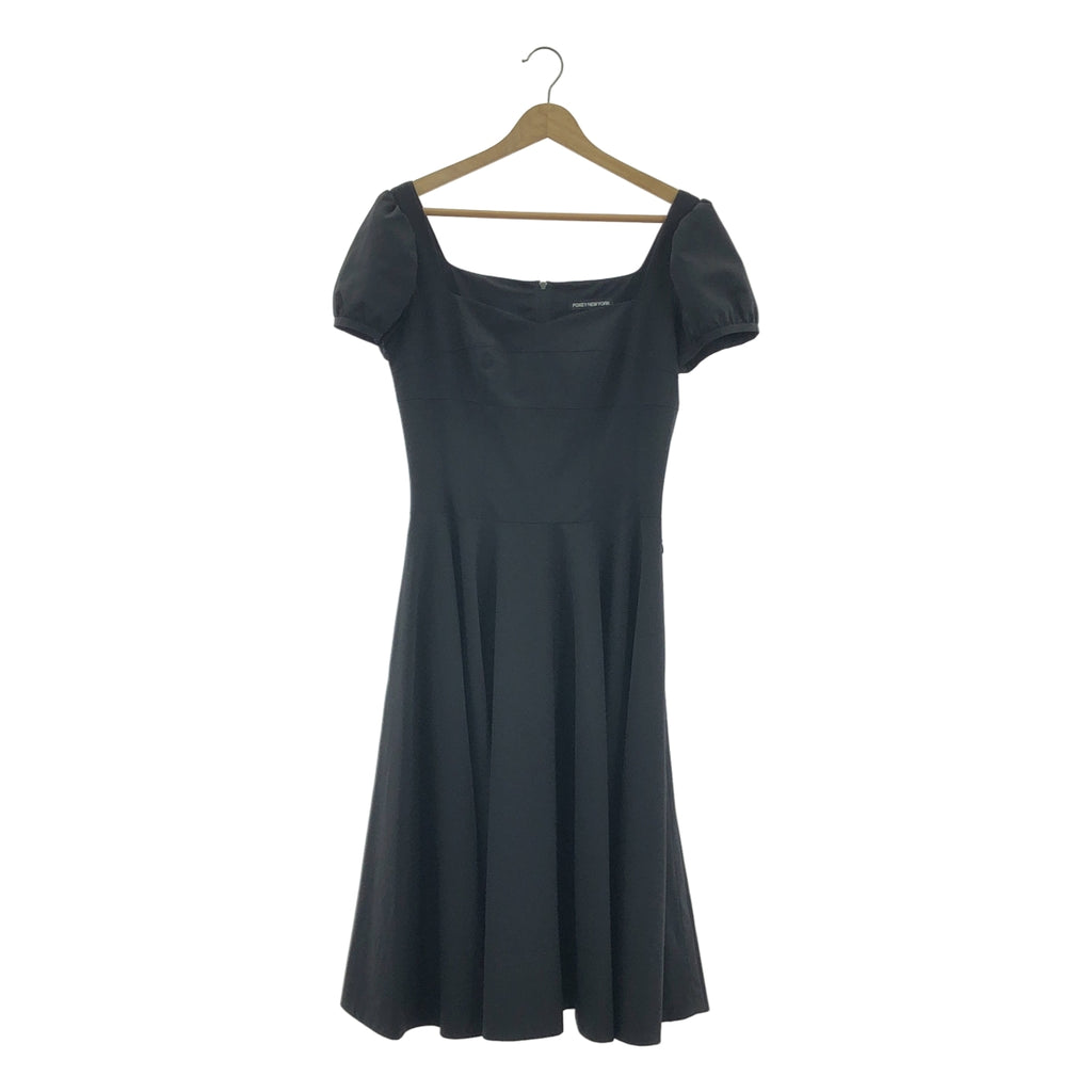 【美品】  FOXEY NEW YORK / フォクシーニューヨーク | パフスリーブ スクエアネック ワンピース | 40 | ブラック | レディース