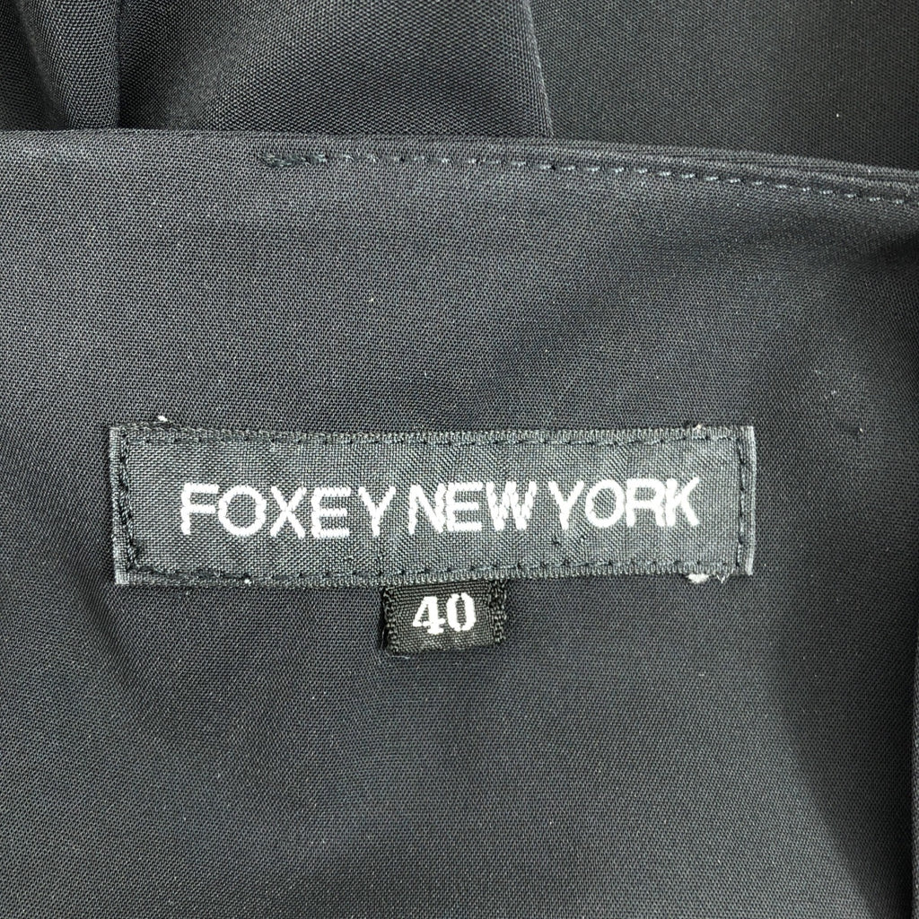 【美品】  FOXEY NEW YORK / フォクシーニューヨーク | パフスリーブ スクエアネック ワンピース | 40 | ブラック | レディース