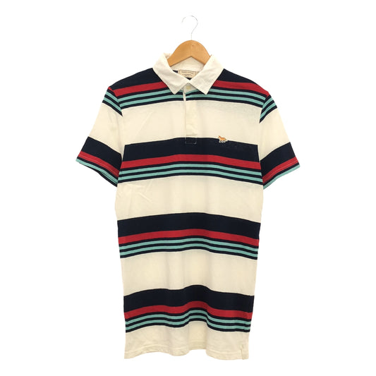 MAISON KITSUNE | Fox logo patch border short sleeve polo shirt | M | Men's