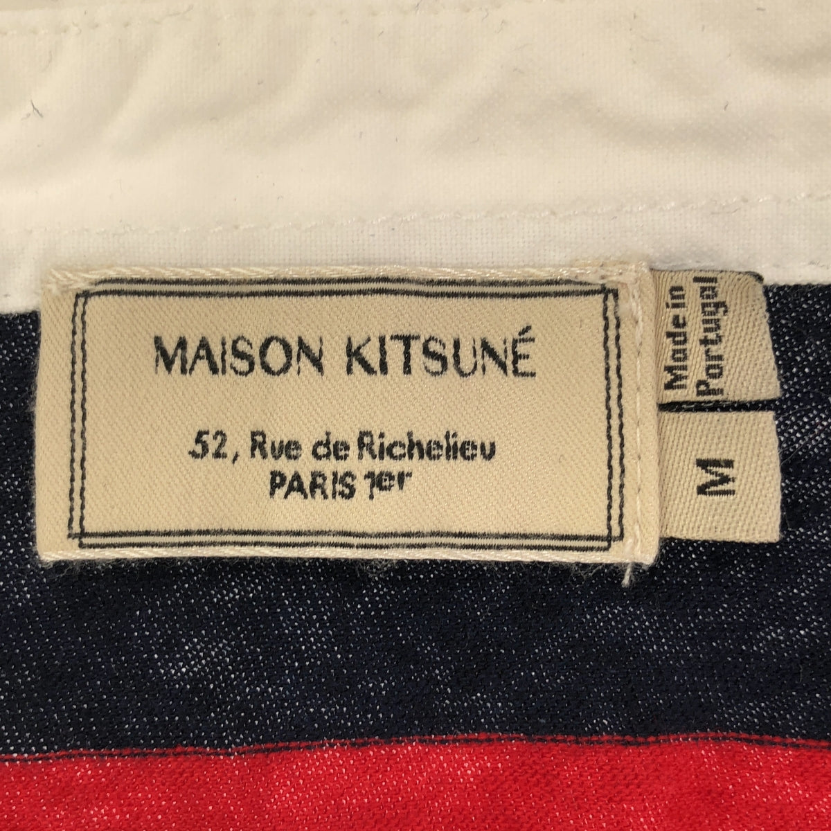 MAISON KITSUNE | Fox logo patch border short sleeve polo shirt | M | Men's