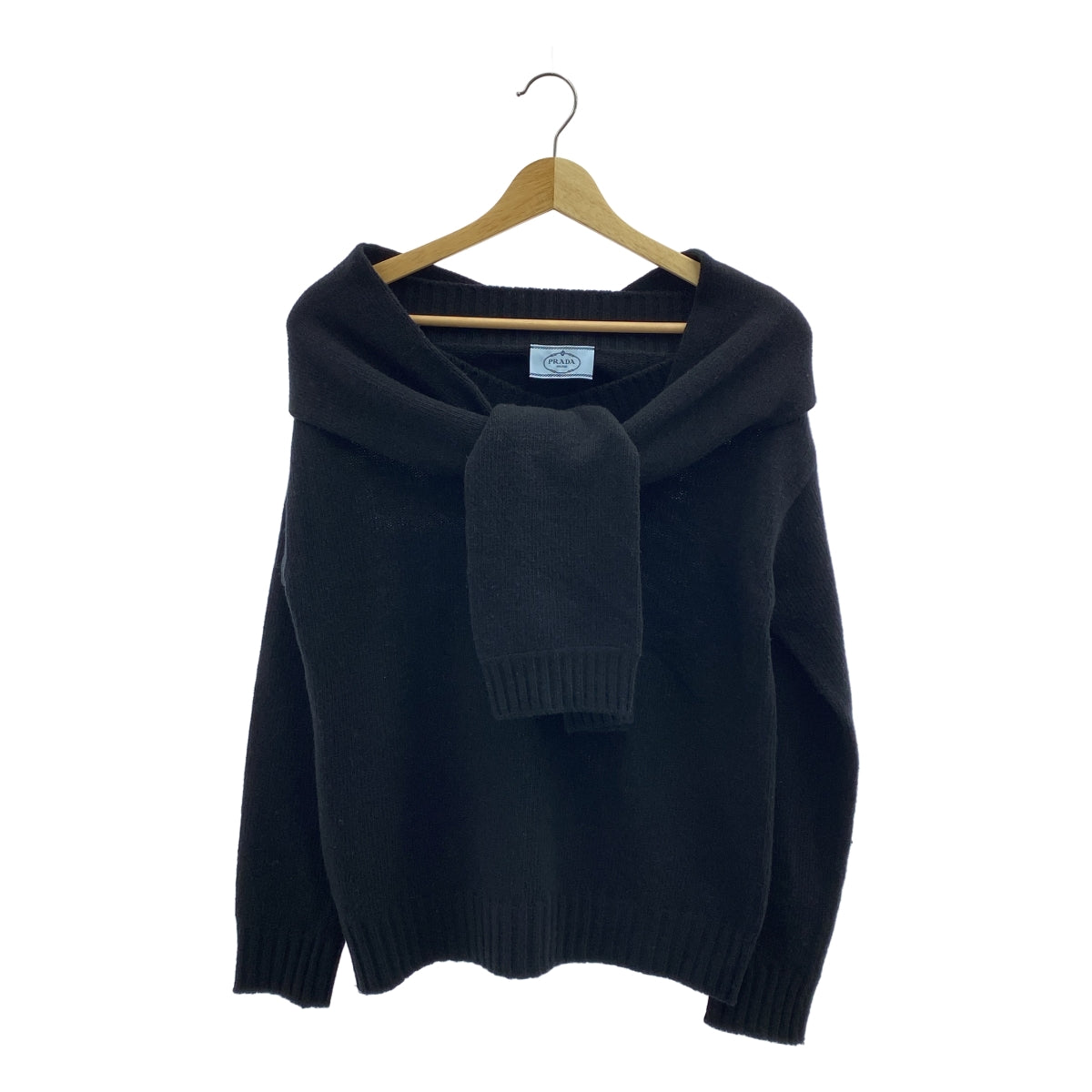 PRADA / プラダ | ウール カシミヤ オフショルダー ニット | 36 | レディース