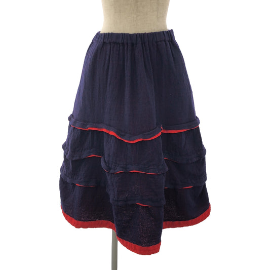 tricot COMME des GARCONS | 2008AW | Shrunken wool tiered skirt |