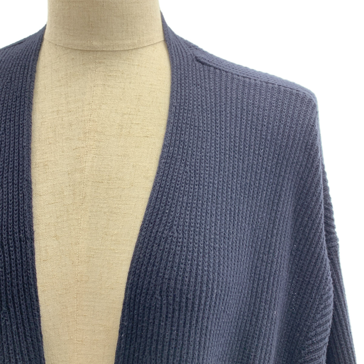 HELMUT LANG / 헬무트랑 | 코튼 니트 벨티드 롱 가디건 코디건 | S | 다크 네이비 | 여성