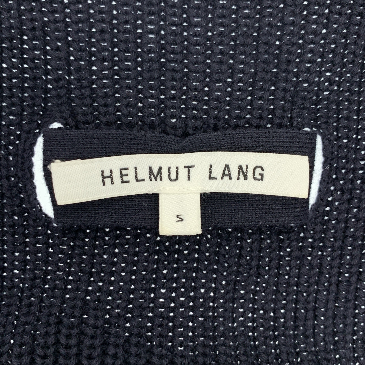 HELMUT LANG / 헬무트랑 | 코튼 니트 벨티드 롱 가디건 코디건 | S | 다크 네이비 | 여성