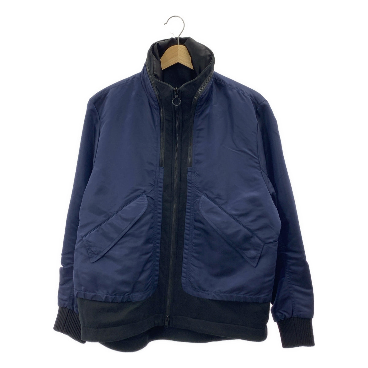 TIM COPPENS / ティムコペンズ | レイヤード フルジップ ブルゾン ジャケット フーディ | S | メンズ