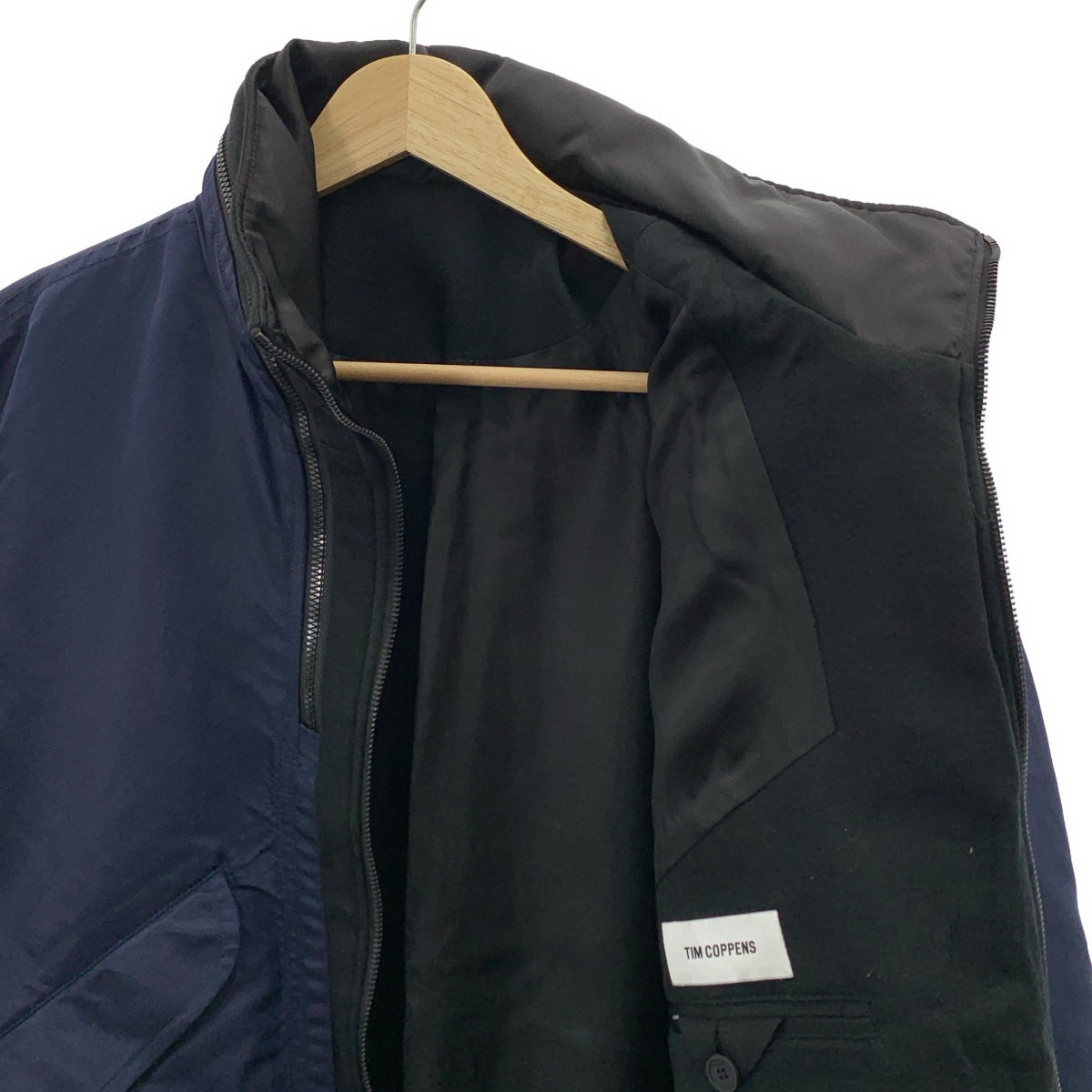 TIM COPPENS / ティムコペンズ | レイヤード フルジップ ブルゾン ジャケット フーディ | S | メンズ