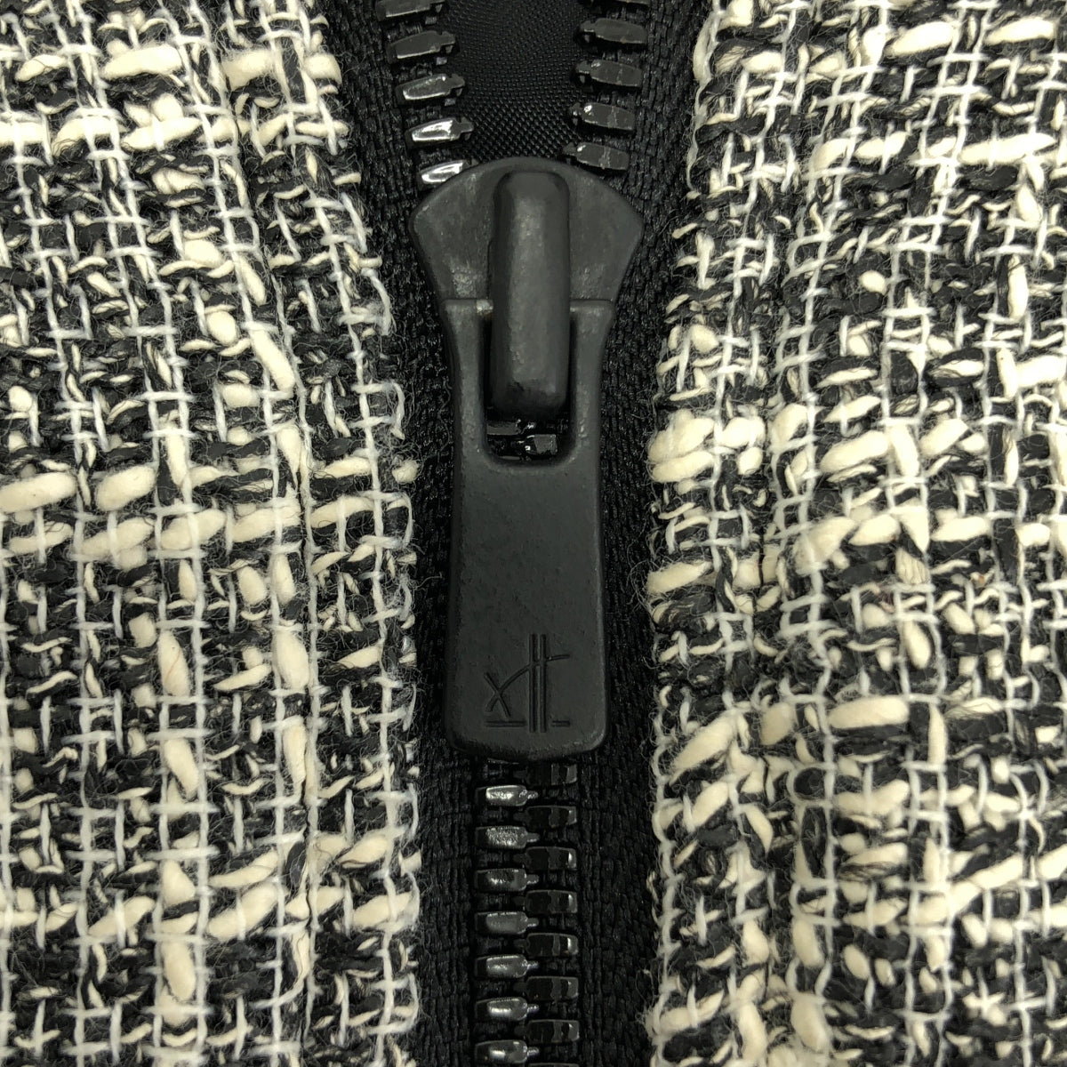 LE CIEL BLEU / 르셸 블루 | 코튼 트위드 리브 블루존 재킷 | F | 화이트 / 블랙 | 여성